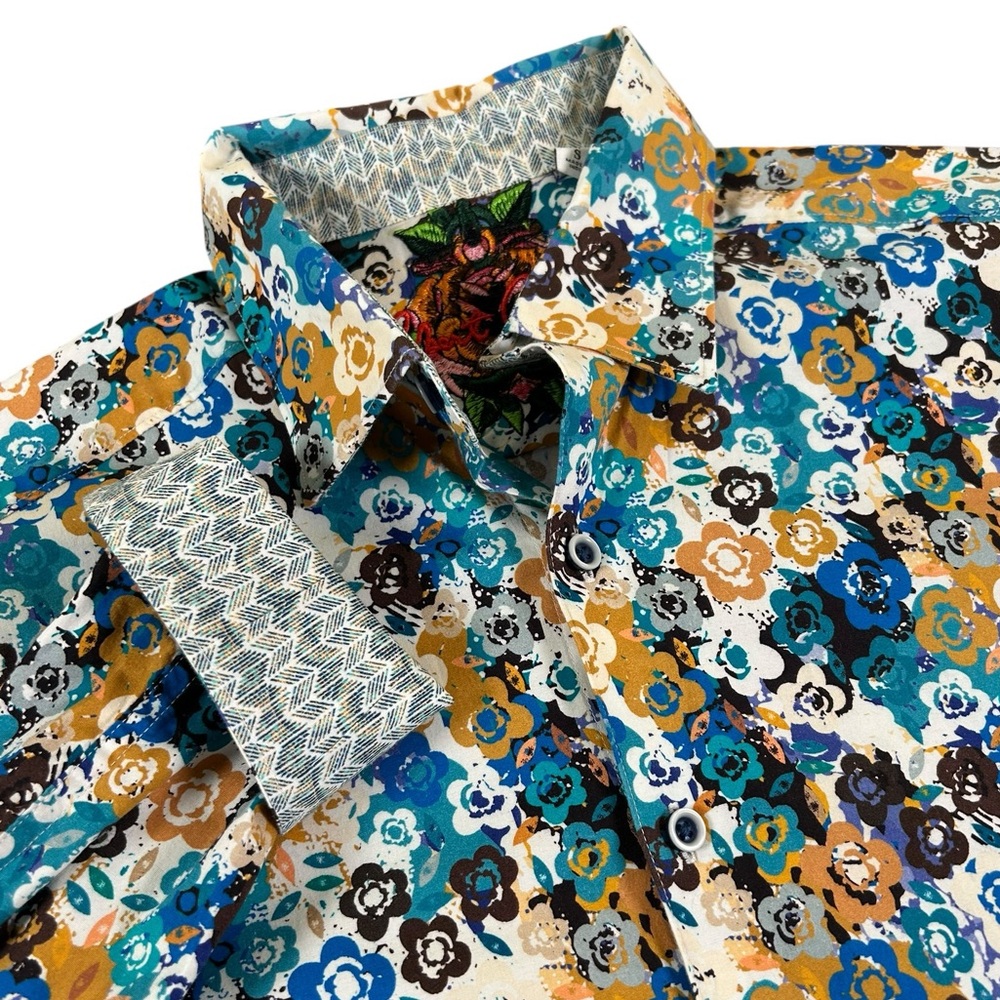 ROBERT GRAHAM‎ Ivydale Floral Flip Cuff Button Down Shirt Small Multicolor